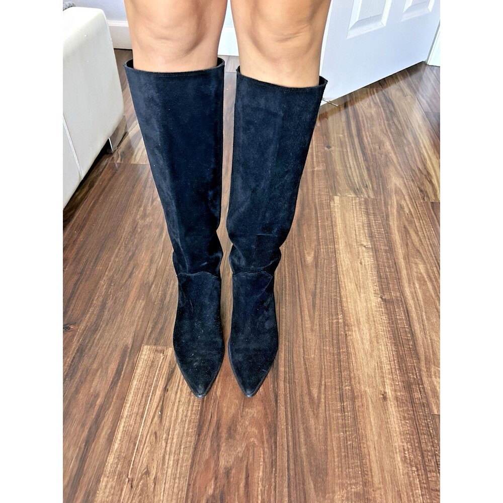 Sam Edelman Womens Tall Knee-High Boots Shoes Sz.8 Black Suede - Picture 4 of 10